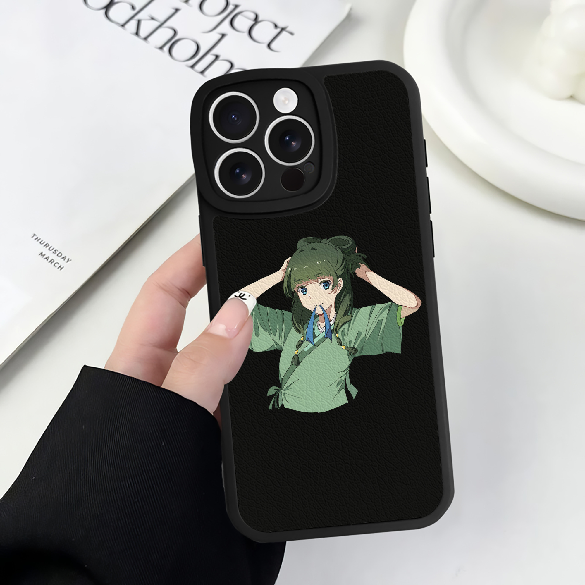 （画像用） 薬屋のひとりごと The Apothecary Diaries 【iPhone 16シリーズ対応】シリコンスマホケース（レザー調） 材質：シリコン